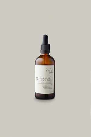 Lion's Mane mushroom fruiting body liquid dual extract drops in a bottle
